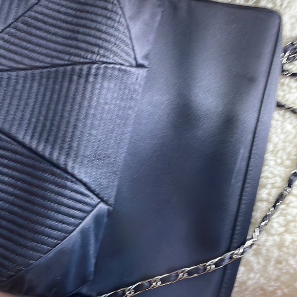 Katy Langley Solid Black Shoulder Evening Bag Woman’s Medium Fold Over 6H X 10W - Picture 11 of 16